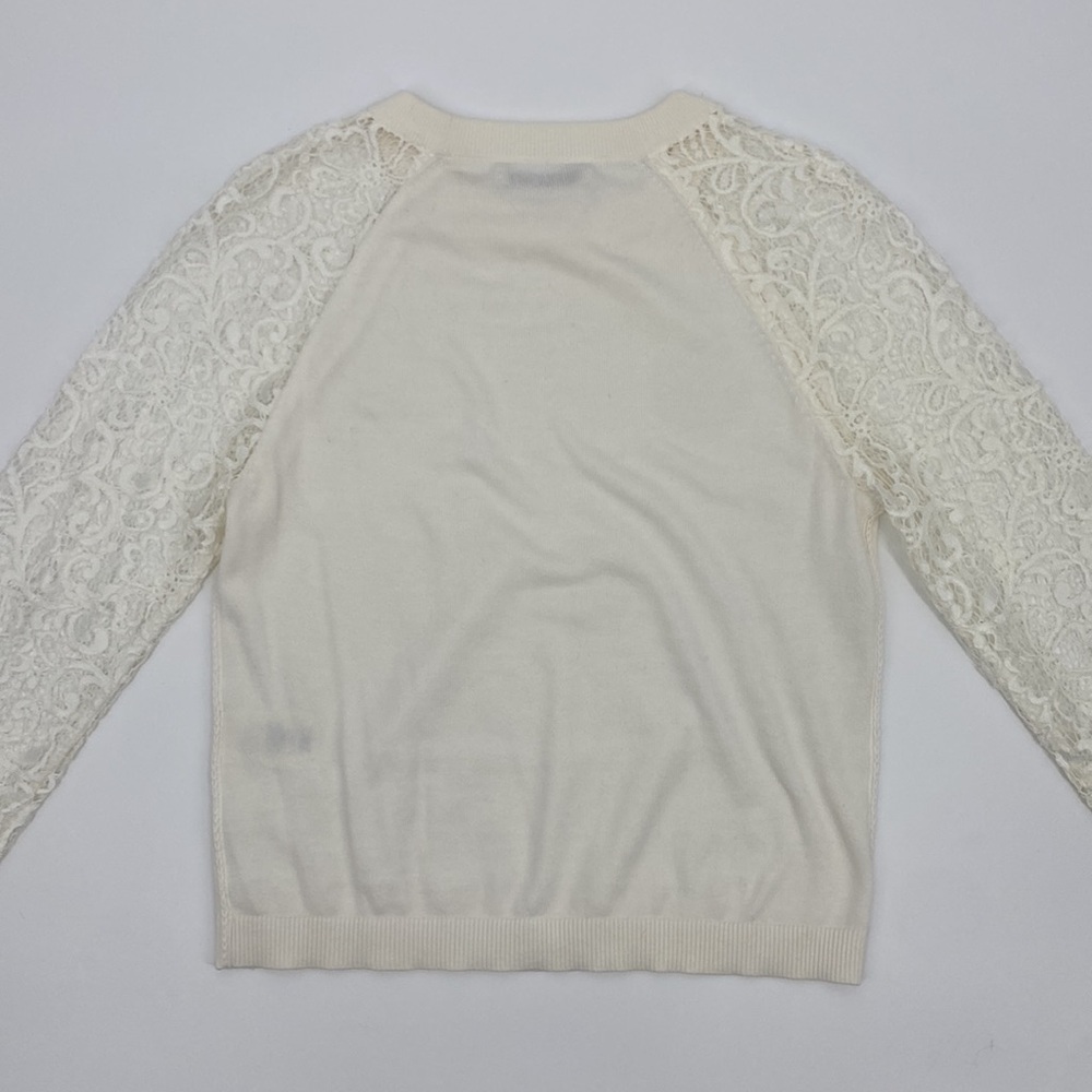 ALICE + OLIVIA Blake Lace Cotton Long Sleeve Top - Picture 7 of 11